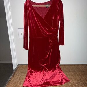 Jessica Howard Red Long Sleeve Dress